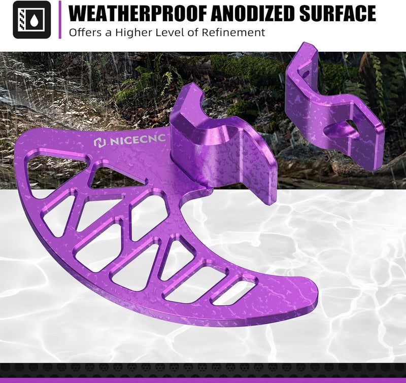 NICECNC Purple Front Brake Caliper Disc Cover Protector Compatible with Surron Light bee X/S/ L1E Compatible with Segway X160 X260 See Fitmnet - Image 2